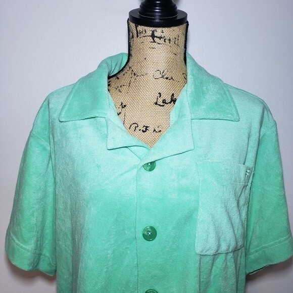Fabletics Island Terry Boxy Button Up Size M - Picture 3 of 10